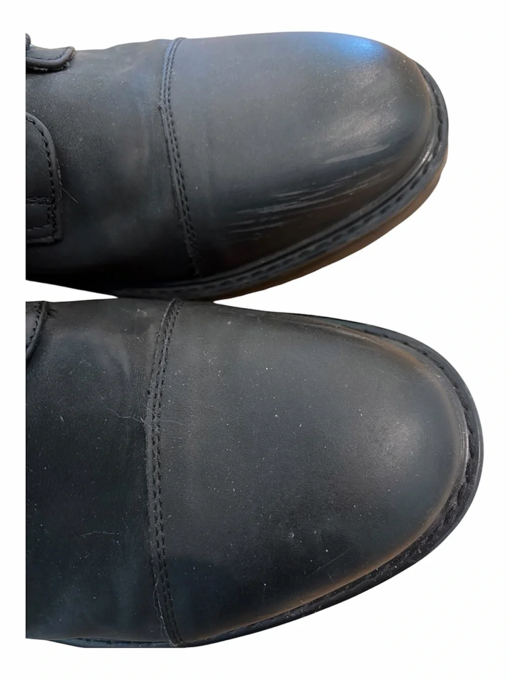 Vostey Black Lace-Up Military Style Boots Size 10